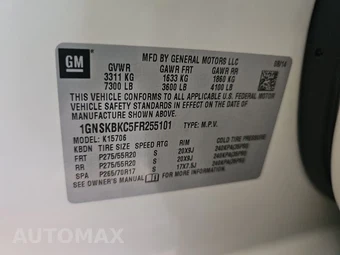 2015 Chevrolet Tahoe LT 1LT – miniatura 22