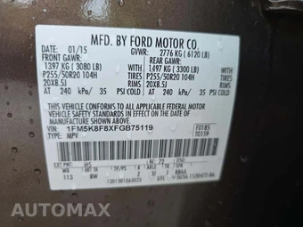 2015 Ford Explorer Limited – miniatura 2