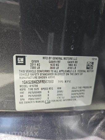 2015 GMC Yukon SLT 4SA – miniatura 15
