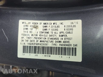 2015 Honda Accord Sedan EX-L - miniatura 14