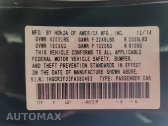 2015 Honda Accord Sedan LX - miniatura 14
