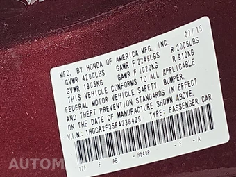 2015 Honda Accord Sedan LX - miniatura 14
