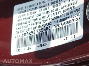 2015 Honda Civic Sedan EX – miniatura 14