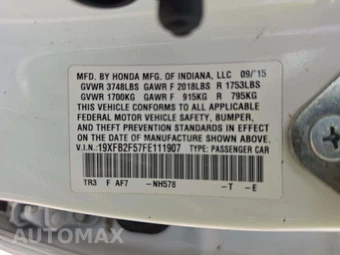 2015 Honda Civic Sedan LX - miniatura 5