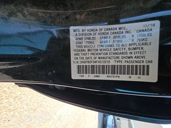 2015 Honda Civic Sedan LX – miniatura 14