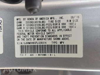 2015 Honda CR-V Touring - miniatura 2