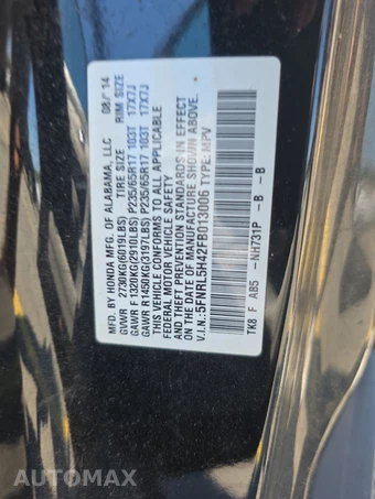 2015 Honda Odyssey EX 118.1" WB – miniatura 14
