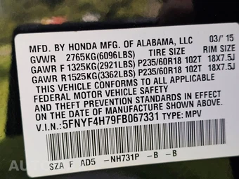 2015 Honda Pilot EX-L w/Navigation - miniatura 25