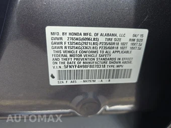 2015 Honda Pilot Touring w/Navigation & RES – miniatura 14
