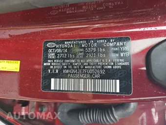 2015 Hyundai Genesis 3.8 Sedan – miniatura 14