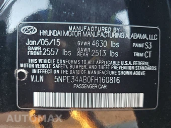 2015 Hyundai Sonata Limited 2.0T w/Gray Accent - miniatura 14