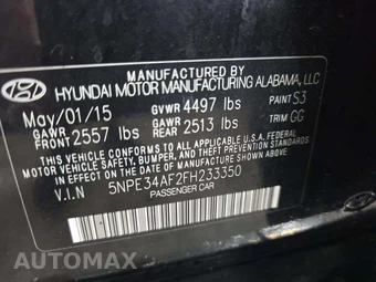 2015 Hyundai Sonata Limited – miniatura 5