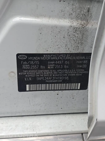 2015 Hyundai Sonata Limited – miniatura 14