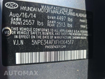 2015 Hyundai Sonata Limited – miniatura 5