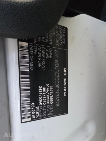 2015 Mercedes-Benz Sprinter 2500 Cargo Van Standard Roof 144.3" WB - miniatura 14
