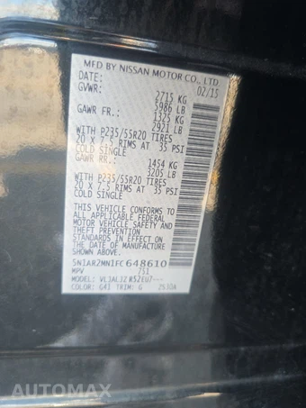 2015 Nissan Pathfinder Platinum - miniatura 15