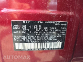 2015 Subaru Outback 2.5i - miniatura 14