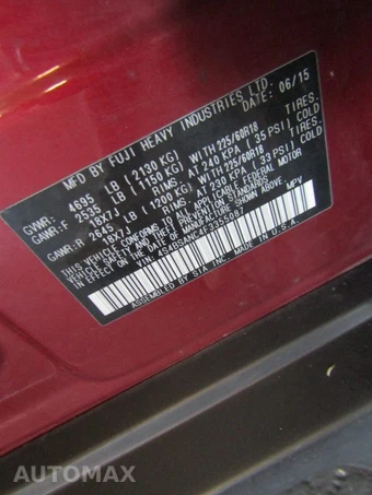 2015 Subaru Outback 2.5i Limited – miniatura 8