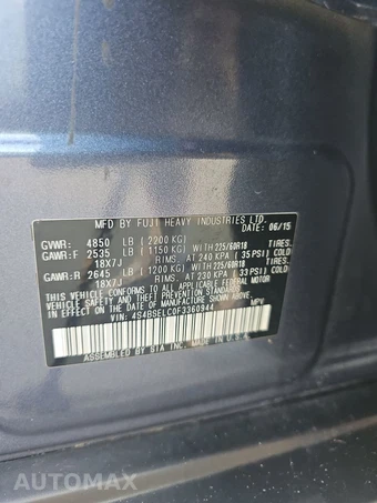 2015 Subaru Outback 3.6R Limited – miniatura 14