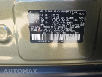 2015 Subaru Outback 3.6R Limited – miniatura 18