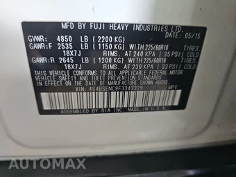 2015 Subaru Outback 3.6R Limited – miniatura 14