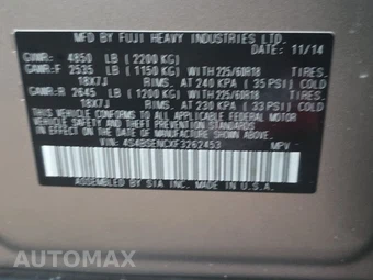 2015 Subaru Outback 3.6R Limited - miniatura 14