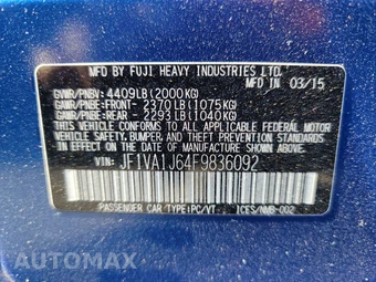 2015 Subaru WRX Limited – miniatura 14