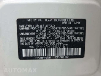 2015 Subaru XV Crosstrek 2.0i Limited - miniatura 5