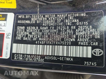 2015 Toyota Camry LE - miniatura 2