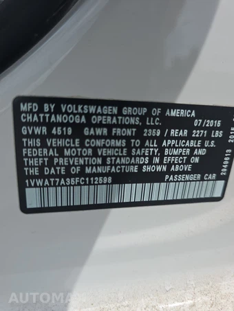 2015 Volkswagen Passat 1.8T Limited Edition - miniatura 14