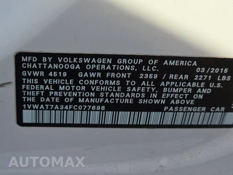 2015 Volkswagen Passat 1.8T S – miniatura 14