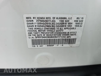 2016 Acura MDX w/AcuraWatch Plus Pkg – miniatura 17