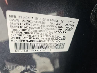 2016 Acura MDX w/Technology & AcuraWatch Plus Pkgs – miniatura 15