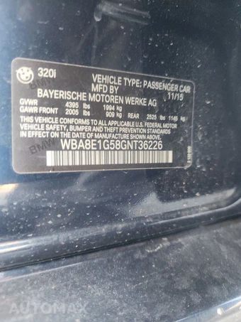 2016 BMW 3 Series Sedan 320i - miniatura 14