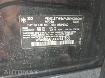 2016 BMW 3 Series Sedan 320i xDrive - miniatura 14