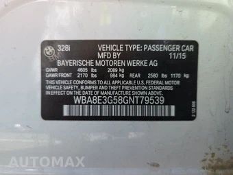 2016 BMW 3 Series Sedan 328i xDrive M SPORT LINE - miniatura 14