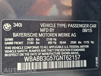 2016 BMW 3 Series Sedan 340i SPORT LINE - miniatura 21