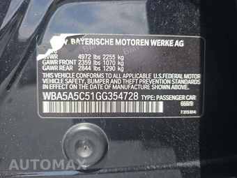 2016 BMW 5 Series Sedan 528i - miniatura 5