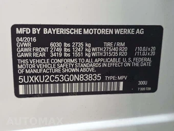 2016 BMW X6 Sports Activity Vehicle xDrive35i XLINE - miniatura 5