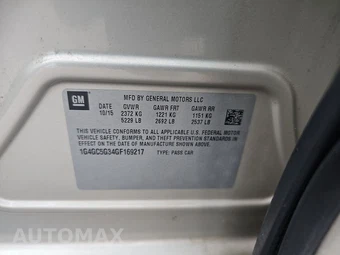 2016 Buick LaCrosse Leather 1SL – miniatura 14