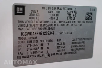 2016 Chevrolet Express 2500 Cargo Van 1WT 135.0" WB - miniatura 18