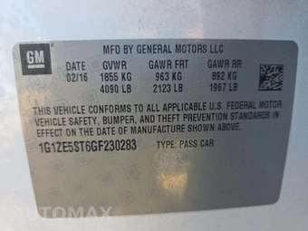 2016 Chevrolet Malibu LT 1LT – miniatura 5