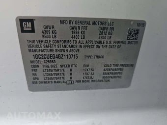 2016 Chevrolet Silverado 2500HD WT Extended Cab Long Bed 1WT – miniatura 5