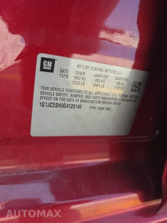 2016 Chevrolet Sonic LT Sedan 1SD – miniatura 21