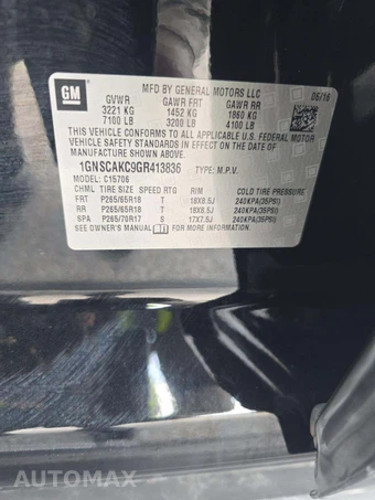 2016 Chevrolet Tahoe LS 1LS - miniatura 2