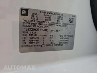 2016 Chevrolet Tahoe LT 1LT – miniatura 5