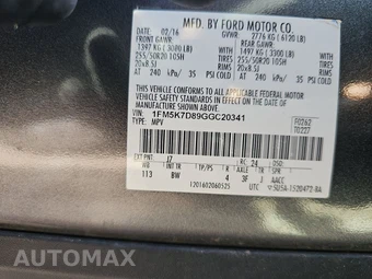 2016 Ford Explorer XLT – miniatura 15