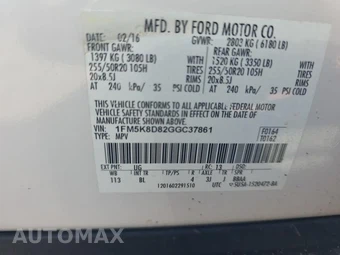 2016 Ford Explorer XLT – miniatura 19