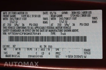 2016 Ford F-150 XLT Crew Cab Short Bed - miniatura 51