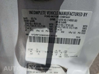 2016 Ford Super Duty F-350 Cab Chassis XL Regular Cab DRW - miniatura 5